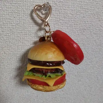 리얼한 햄버거 모양 키링 3종 세트