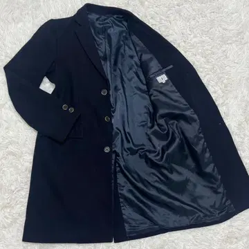 새상품급 다케오 키쿠치 체스터 코트 빅 사이즈 3B 네이비