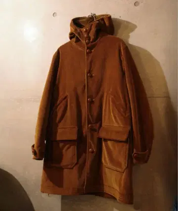 South2 west8 코듀로이 후드 코트 M 브라운 브라운 기모