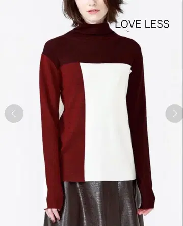 LOVE LESS 러브리스 블로킹 스웨터 2way 34