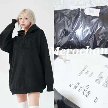 다리치 아플리케 DD 로고 후드티 [ 블랙 ]