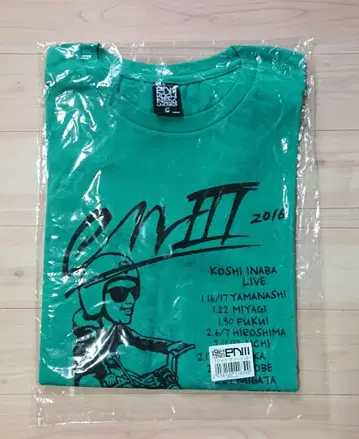 이나바 코시 enIII 티셔츠 그린 라이브 티셔츠 S 사이즈