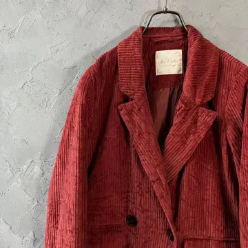 빈티지 자켓 코듀로이 더블 버튼 코튼 M 상당 LO21
