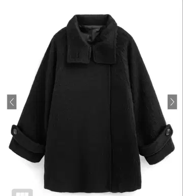 그레일 옷깃 2Way 샤기 코트 GRL 블랙