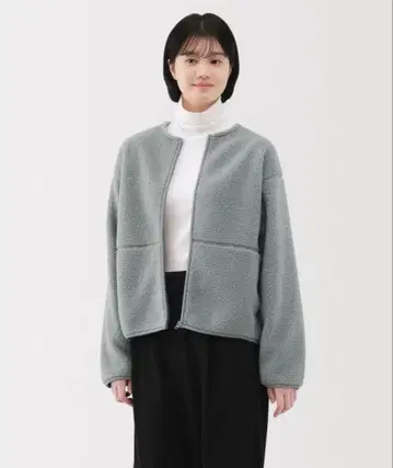 MUJI 보아 플리스 자켓 라이트 블루 L 사이즈