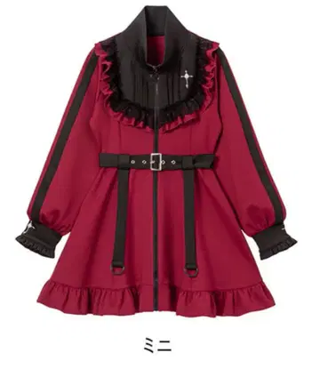 DearMyLove 십자가 자수 프릴 시스터 저지 원피스 유메텐보