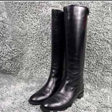 컨디션 최상 리갈 천연 가죽 자키 부츠 롱 기장 23.5 블랙