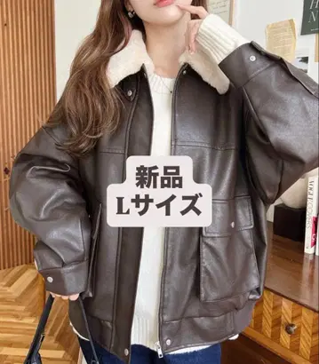 moment + 티펫 인조 가죽 블루종 M 사이즈