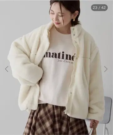 아메리칸 홀릭 스탠드 베어풍 보아 코트