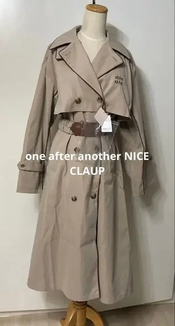 새상품 원 애프터 어나더 나이스 클랍 파이핑 코트