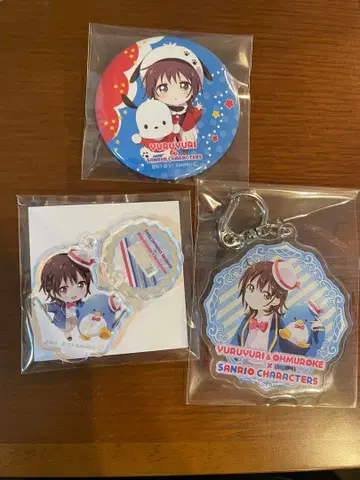 유루유리 후나미 유이 산리오 콜라보 아크릴 스탠드 캔뱃지