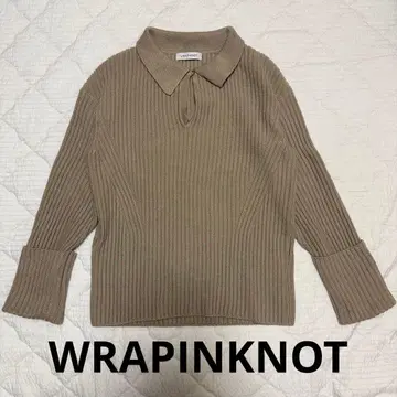 WRAPINKNOT 울 카라 부착 니트 풀오버
