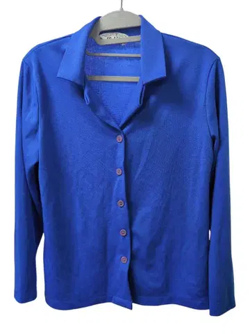 BLAIR 버튼 달린 긴팔 가디건 파랑