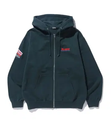 XLARGE 다크 그린 집업 후드티