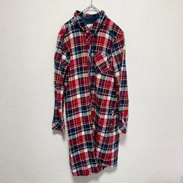 티티카카 네이티브 자수 체크 셔츠 원피스 L 사이즈