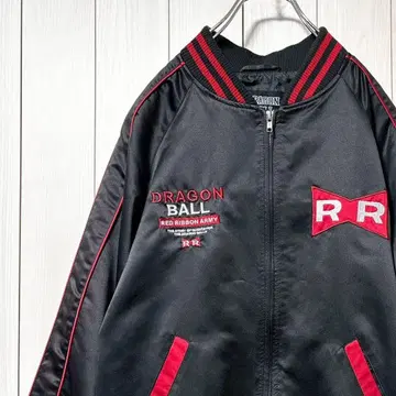 새상품급 드래곤볼 레드 리본군 스카잔 자수 로고 공인 택 블랙 M