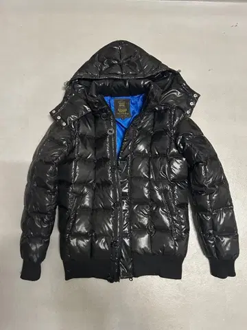 BEAMS HEART 블랙 다운 자켓 S