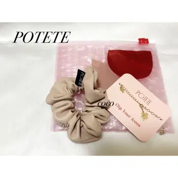 POTETE 가죽 스크런치 세트