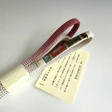 미사용 새상품 타츠무라 직물 [ 당화쌍조장반금 ] 원단 사용 허리띠 24