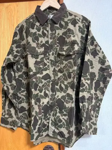 PENNEY'S 카모 패턴 긴팔 셔츠 코듀로이 옷깃 일본제