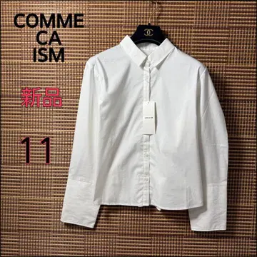 새상품 [ COMME CA ISM ] 롱 커프스 화이트 셔츠 11호