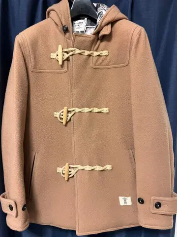 BEDWIN 베이지 더플 코트 후드 부착