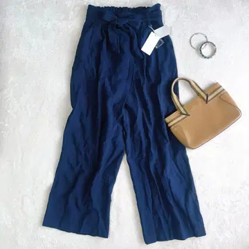 택 포함 새상품 라디클 리본 벨트 와이드 팬츠 이지 루즈핏 38