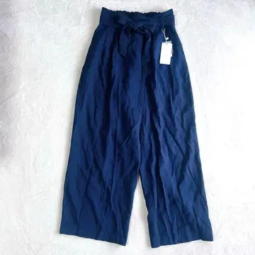 택 포함 새상품 이지 팬츠 허리 리본 와이드 팬츠 루즈핏 38