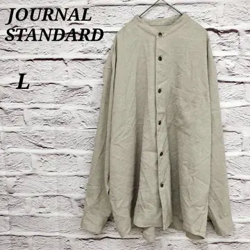 저널 스탠다드 [ L ] 밴드 카라 긴팔 셔츠 베이지