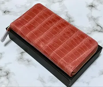 세일! 새상품 크로커다일 장지갑 살몬 핑크