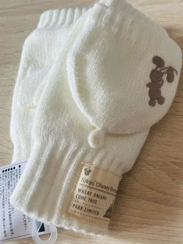 디즈니 장갑 미튼 미키 도쿄 디즈니 리조트 TDR 화이트