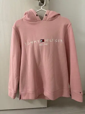 타미힐피거 후드티 살몬 핑크