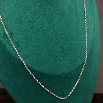 실버 롱 체인 목걸이 키헤이