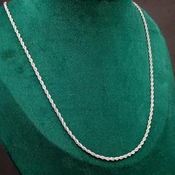 실버 로프 체인 목걸이