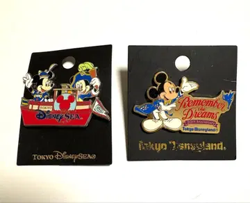 도쿄 디즈니 씨 트랜짓 스티머 라인 & 랜드 20주년 핀 배지 세트