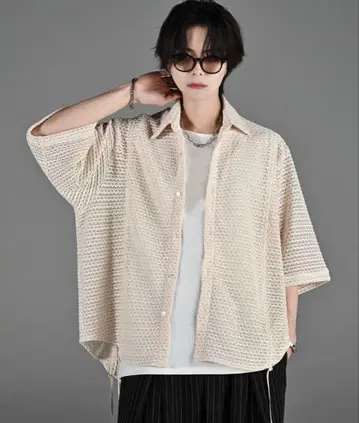 25SS 루즈 실루엣 레이스/시어 샤