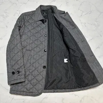 미사용급 새상품급 남성용 비기 퀼팅 블루종 자켓 헤링본 LL