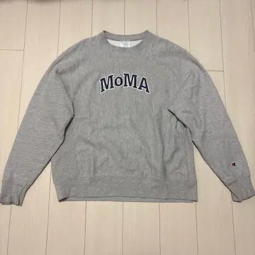 리버스 위브 MoMA 로고 맨투맨 L 그레이