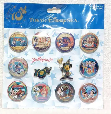 도쿄디즈니씨 10주년 캔배지 핑배지 BeMagical