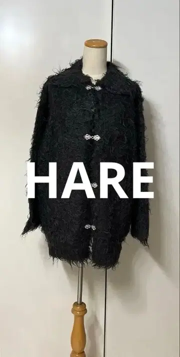 택 포함 새상품 HARE 롱 샤기 셔츠 니트 가디건