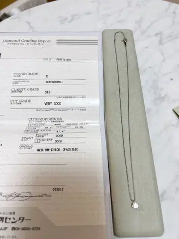 다이아몬드 0.5캐럿 일립 목걸이