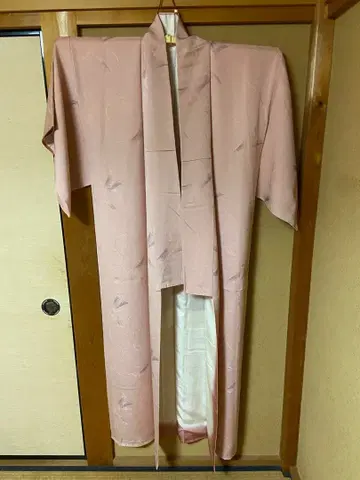 앤티크 레트로 옅은 핑크 꽃무늬 자수 호몬기