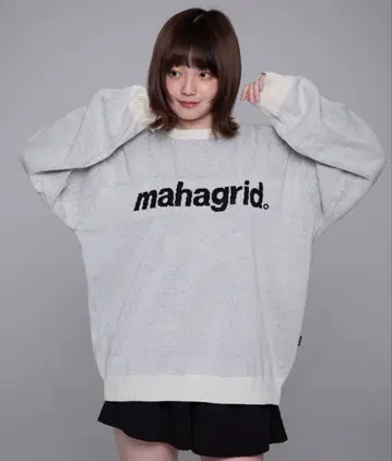 [ mahagrid ] BASIC LOGO KNIT SWEATER 니트