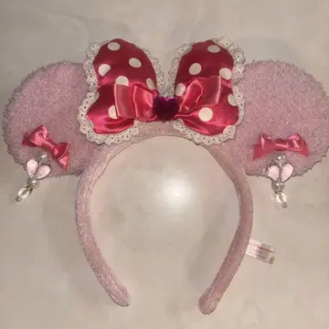 새상품급 디즈니 미니 귀찌 머리띠 핑크