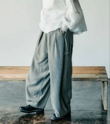 새상품 니코앤드 MODE NORM CORE 헤링본 2턱 페인터 팬츠