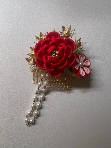 성인식 후리소데 기모노 머리 장식