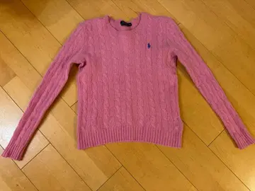 폴로 랄프 로렌 핑크 긴팔 스웨터 캐시미어 울
