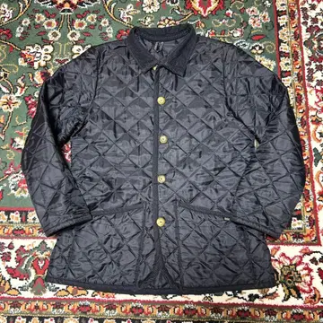 [ 새상품급 ] 라벤햄 퀼팅 자켓 블랙 코듀로이 옷깃