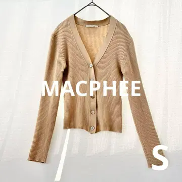 맥피 MACPHEE 리브 니트 가디건 울 니트 S