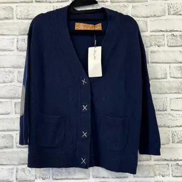 네이비 V넥 가디건*-*